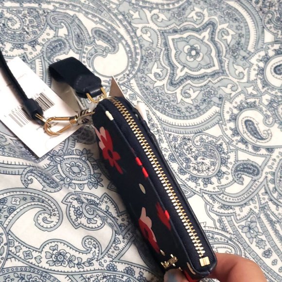 Kate Spade Chelsea Whimsy Floral Card Case ID Wallet Lanyard wallet wristlet - Picture 8 of 10